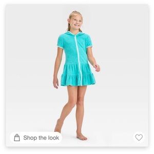 NEW Girls Teal Swim Cover Up